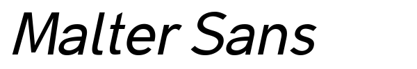Malter Sans font preview